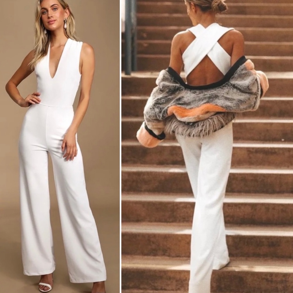 NWT Lulu’s Exclusive Thinking Out Loud Jumpsuit M